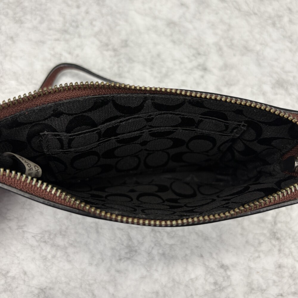 COACH Bleecker Grommets Set: Snap Wallet Clutch & Universal Wristlet - Brick Red - Picture 5 of 10